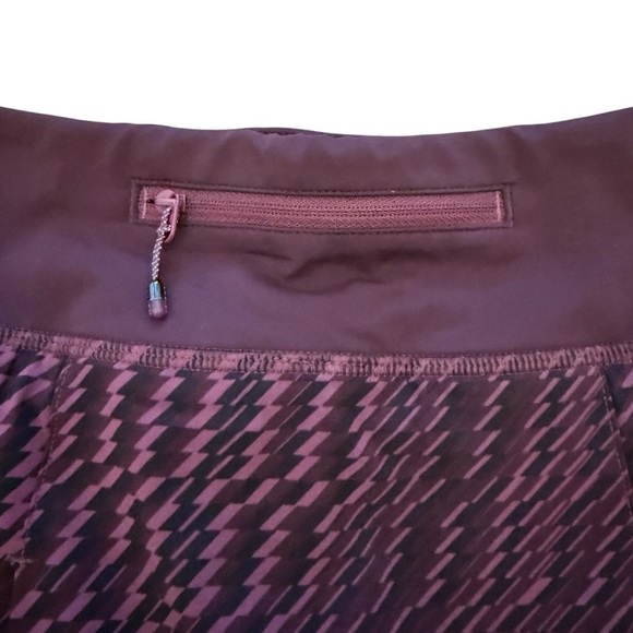 Lululemon Athletica Pace Rival Purple Patterned Skirt With Shorts Like New - Picture 7 of 8